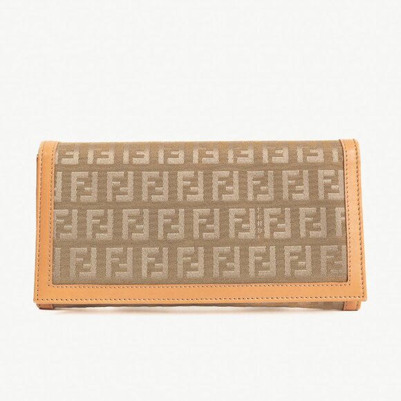 Fendi Beige FF Zucca Long Wallet - Picture 1 of 11